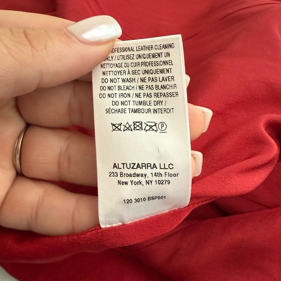 ALTUZARRA Narcissa Snake-Print Silk Crepe De Chine Shirt Dress in Red Brick 40 - Picture 9 of 10